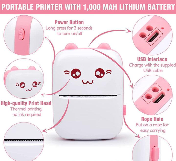 Portable Mini Pocket Printer BT Thermal Printer